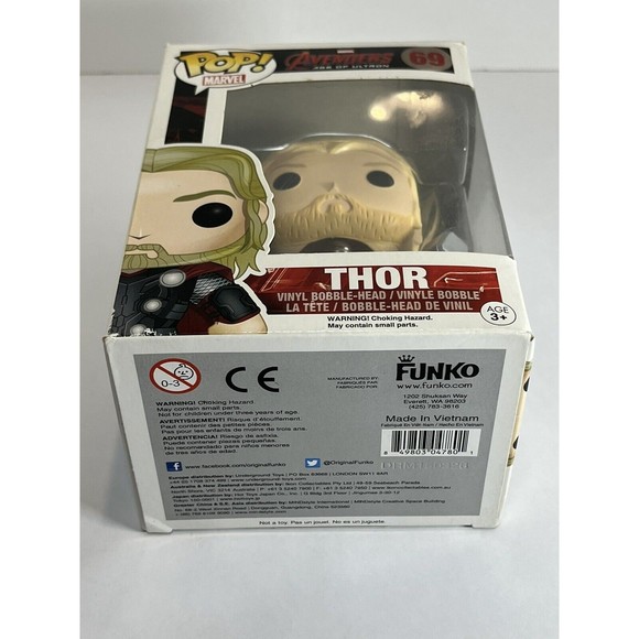 Funko POP! Marvel Avengers Age of Ultron Thor #69 Vinyl Figure Comics Superhero - Picture 8 of 12